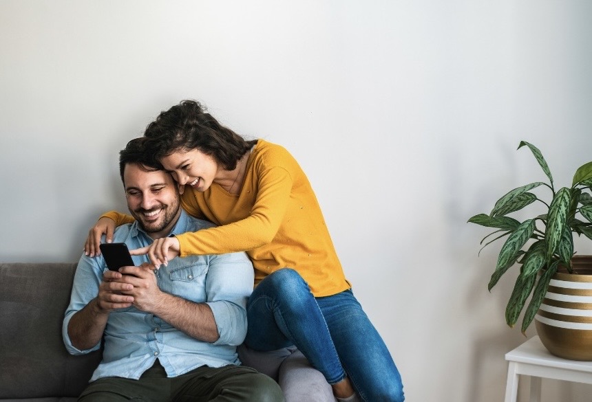 Happy clients meeting with real estate professional